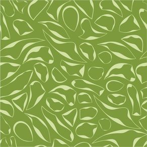 Papel de Parede Adesivo Abstrato Churrasqueira Verde Folhas AB14070