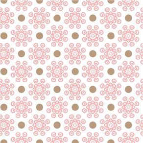 Papel de Parede Adesivo Abstrato Quarto de Casal Rosa Monogramas AB14073