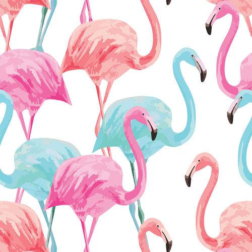 Papel de Parede Adesivo - Flamingos - N0911