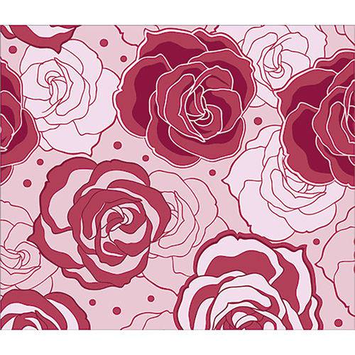 Papel de Parede Adesivo Lavável Floral Rosas Magenta