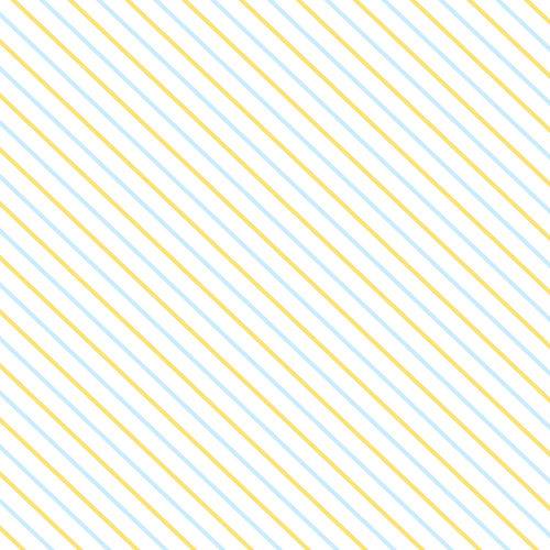 Papel de Parede Adesivo Listrado Azul e Amarelo 2,70x0,57m