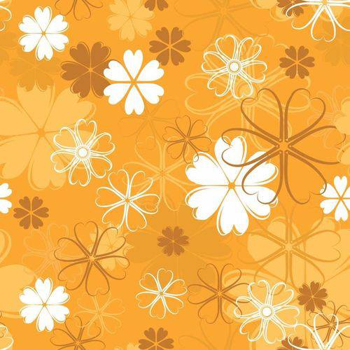 Papel de Parede Autocolante Floral Amarelo 14