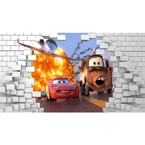 Papel de Parede 3D Carros Disney 0024 - Adesivo de Parede