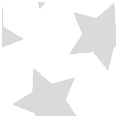 Papel de Parede Estrela Grande Prata Bobinex Renascer 6215