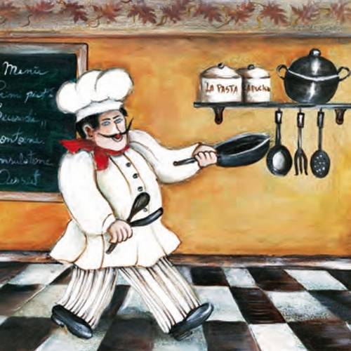 Papel Decoupage Arte Francesa Grande Cozinheiro LFQG40 - Litocart