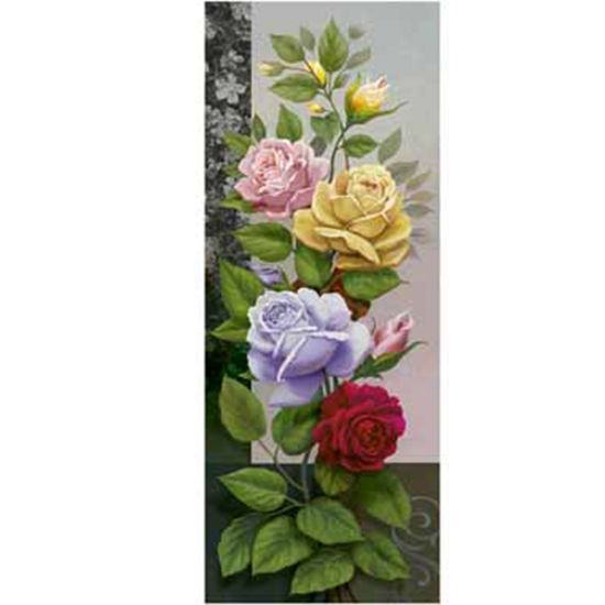 Papel Decoupage Arte Francesa Litoarte AFVM-059 17x42cm Rosas Coloridas
