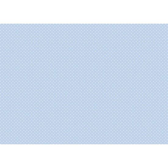 Papel Decoupage Litocart LD-880 34x48cm Poá Branco Fundo Azul Claro