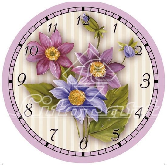 Papel Decoupage Relógio Grande Flores LDRG-01 - Litocart
