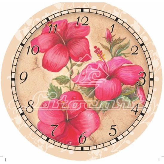 Papel Decoupage Relógio Pequeno Flores LDRP-09 - Litocart