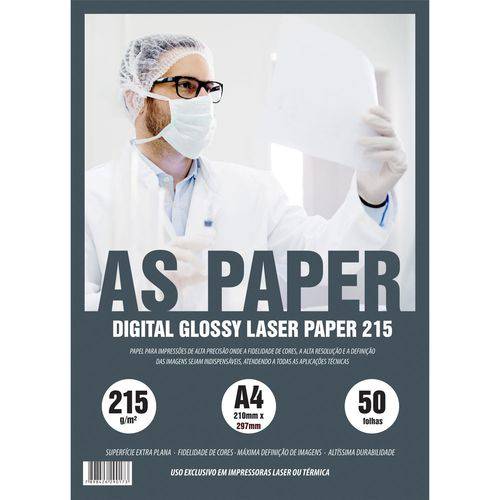 Papel Digital Glossy LASER A4 50 Folhas - Usa Folien