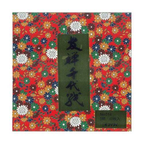 Papel Dobradura Especial para Origami 7,50 CM Coleção Japan Yuzen - Florido