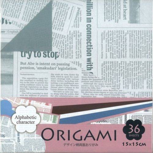 Papel Dobradura Origami Toyo Alphabetic Char 015 X 015 Cm Dgo15-36e