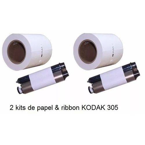 Papel e Ribbon Kodak 305 - 2 Unidades