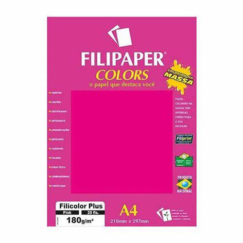 Papel Filipaper Filicolor Plus Pink A4 180gr. 20fls 02394 25323