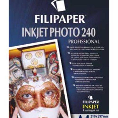 Papel Filipaper Inkjet Photo Pro 240G A4 30Fl
