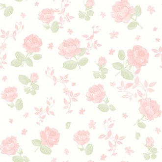 Papel Floral Rosa Grande Bobinex - Amecasa