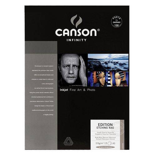 Papel Fotográfico Canson Edition Etching Rag 310g A4 25 Fls
