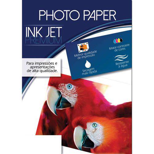 Papel Fotografico Inkjet A4 Glossy Premium 180g