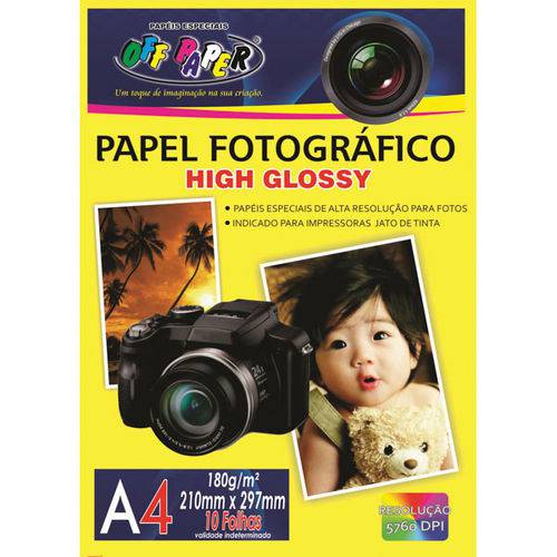 Papel Fotografico Inkjet A4 High Adesivo 135G Pct.C/20 Off Paper