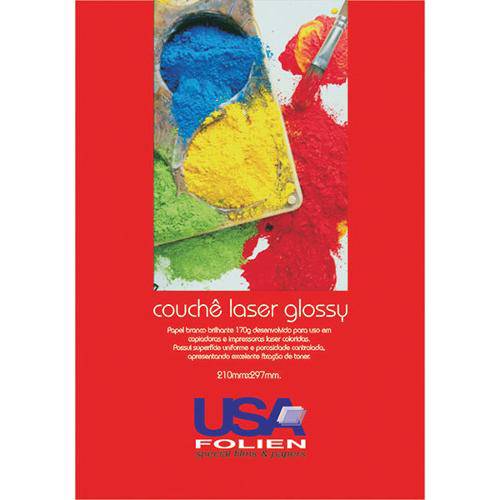 Papel Fotografico Laser A4 Glossy Couche 170g Pct.C/30 Usa - Folien Brasil