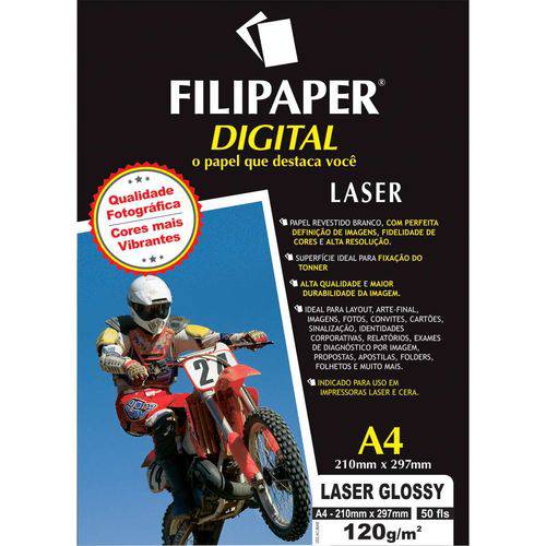 Papel Fotografico Laser A4 Glossy Profissional 120g