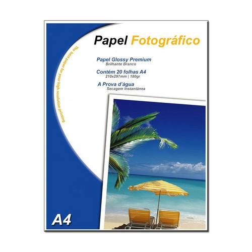 Papel Fotográfico Premium | A4 20 Folhas 180g - Agera