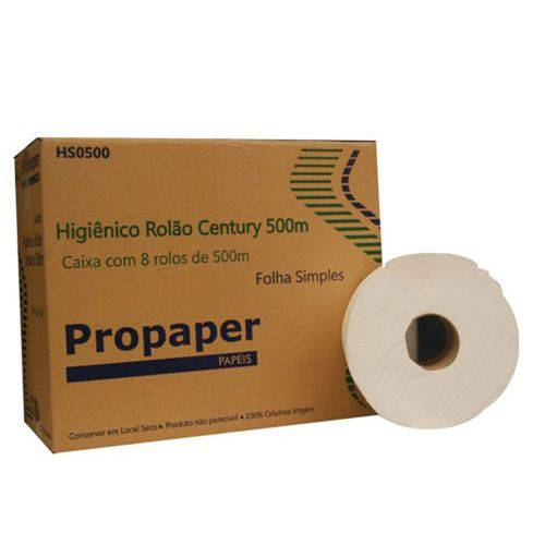 Papel Higiênico Propaper Folha Simples 500m C/ 8 Rolos