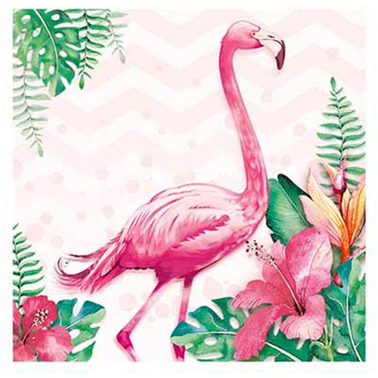 Papel para Arte Francesa Litoarte 21x21 AFQ-418 Flamingo Tropical