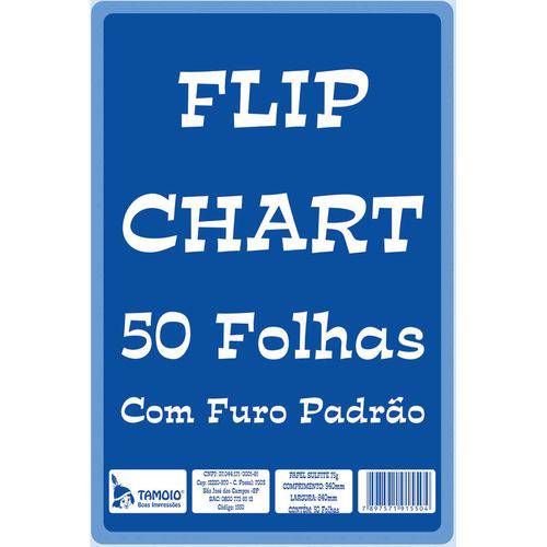Papel para Flip-chart Serrilhado 64x94 75g. 20fls.