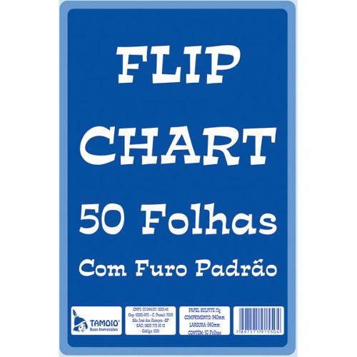 Papel para Flip-Chart Serrilhado 66x96 75g. 20fls. Tamoio