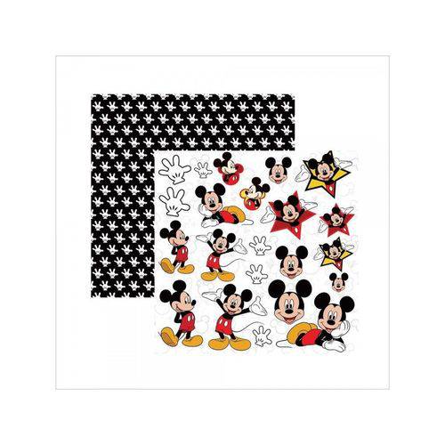 Papel para Scrapbook e Scrapfesta Mickey Mouse 2 Recortes
