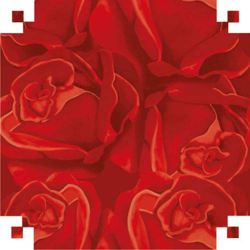 Papel Presente Bobina Couche 60cm.mod.316 Rosa/vermelho