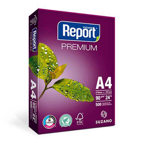 Papel Report Premium A4 90 Gramas Branco 210x297 Pacote com 500 Folhas