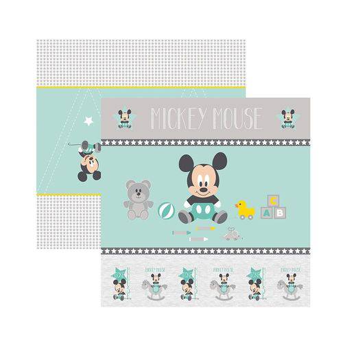 Papel Scrapbook DF SDFD032 Baby Mickey 1 Cenário Bandeirola