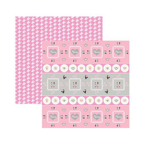 Papel Scrapbook DF- SDFD024 Baby Minnie 1 Formigas e Toppers