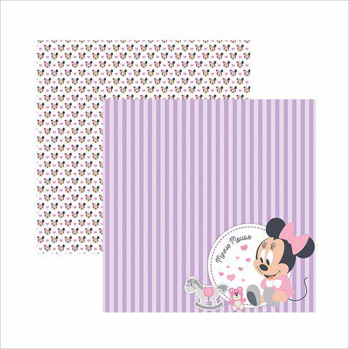 Papel Scrapbook Disney Baby Minnie Paisagem Sdfd027 - Toke e Crie