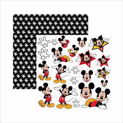 Papel Scrapbook Disney Mickey Mouse Recortes Sdfd019 - Toke e Crie