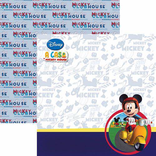 Papel Scrapbook Dupla Face 30,5x30,5cm a Casa do Mickey 2 Paisagem Sdfd-103 - Toke e Crie