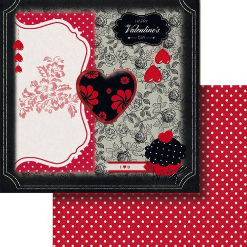 Papel Scrapbook Dupla Face 30,5x30,5cm Happy Valentine's Day Lscd-388 - Litocart