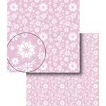 Papel Scrapbook Dupla Face Flores Rosa e Branca Lscds-009 - Litocart