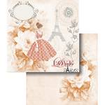 Papel Scrapbook Dupla Face Love Paris Rosa Lscd-347 - Litocart