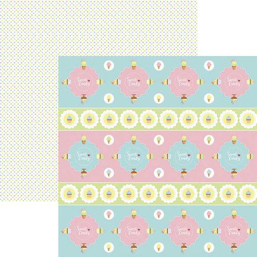 Papel Scrapbook Dupla Face Sweet Candy Forminhas e Toppers Sdf660 - Toke e Crie By Mariceli