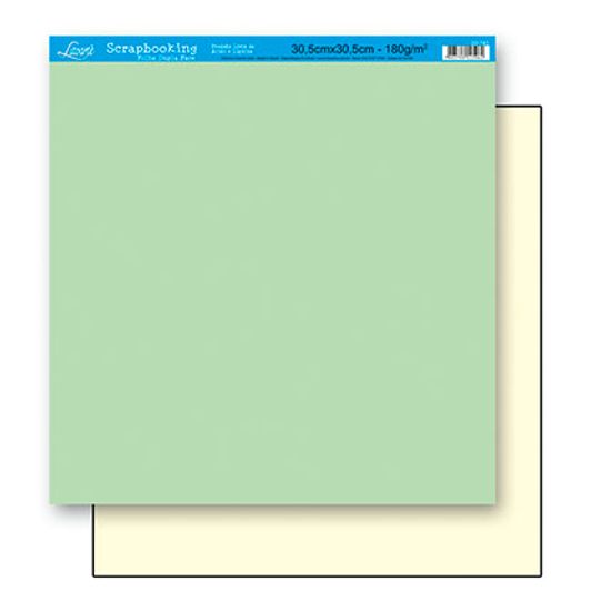 Papel Scrapbook Litoarte 30,5x30,5 SD-165 Verde e Bege