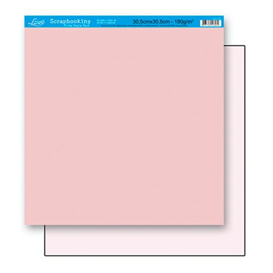 Papel Scrapbook Litoarte 30,5x30,5 SD-177 Rosa