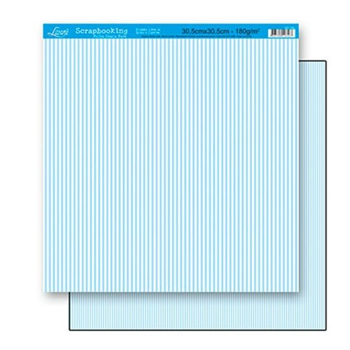 Papel Scrapbook Litoarte 30,5x30,5 SD-185 Listras Azul