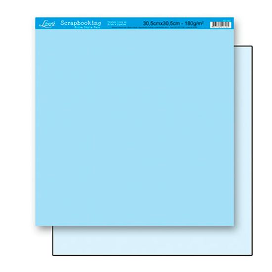 Papel Scrapbook Litoarte 30,5x30,5 SD-187 Azul