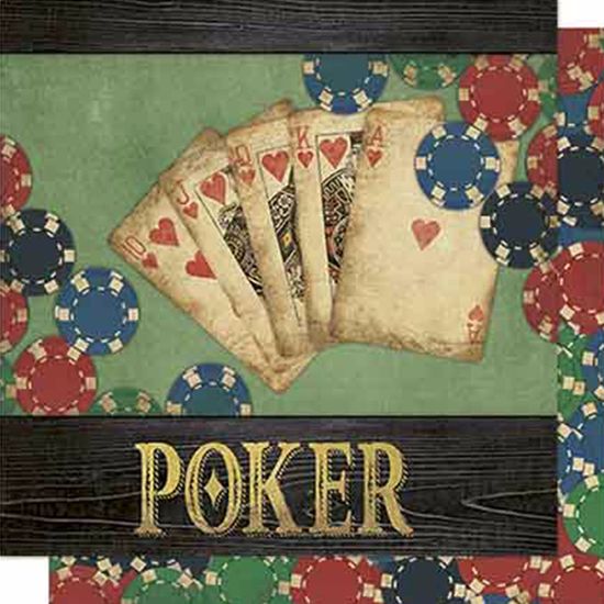Papel Scrapbook Litoarte 30,5x30,5 SD-664 Poker