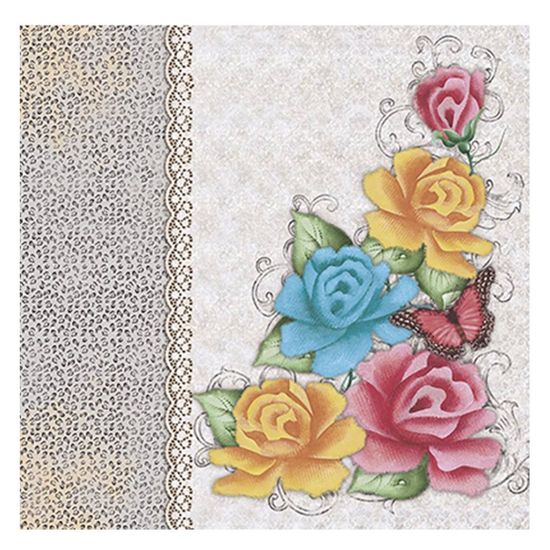 Papel Scrapbook Litoarte 30,5x30,5 SS1-012 Flores Coloridas