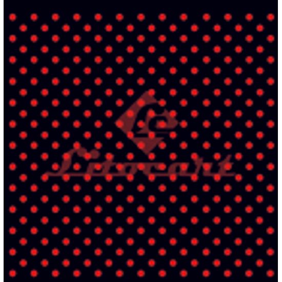Papel Scrapbook Litocart 30,5x30,5 LSC-088 Poá Vermelho e Preto