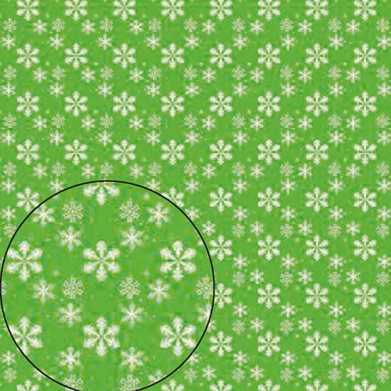 Papel Scrapbook Litocart 30,5x30,5 LSC-234 Floco de Neve Branco e Verde